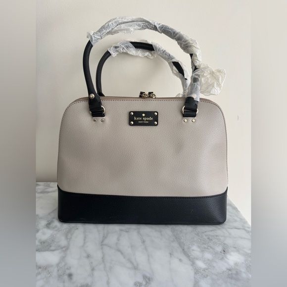 New With Tags! Kate Spade Rachelle Berkeley Lane Satchel - Beige/Black - Picture 2 of 9